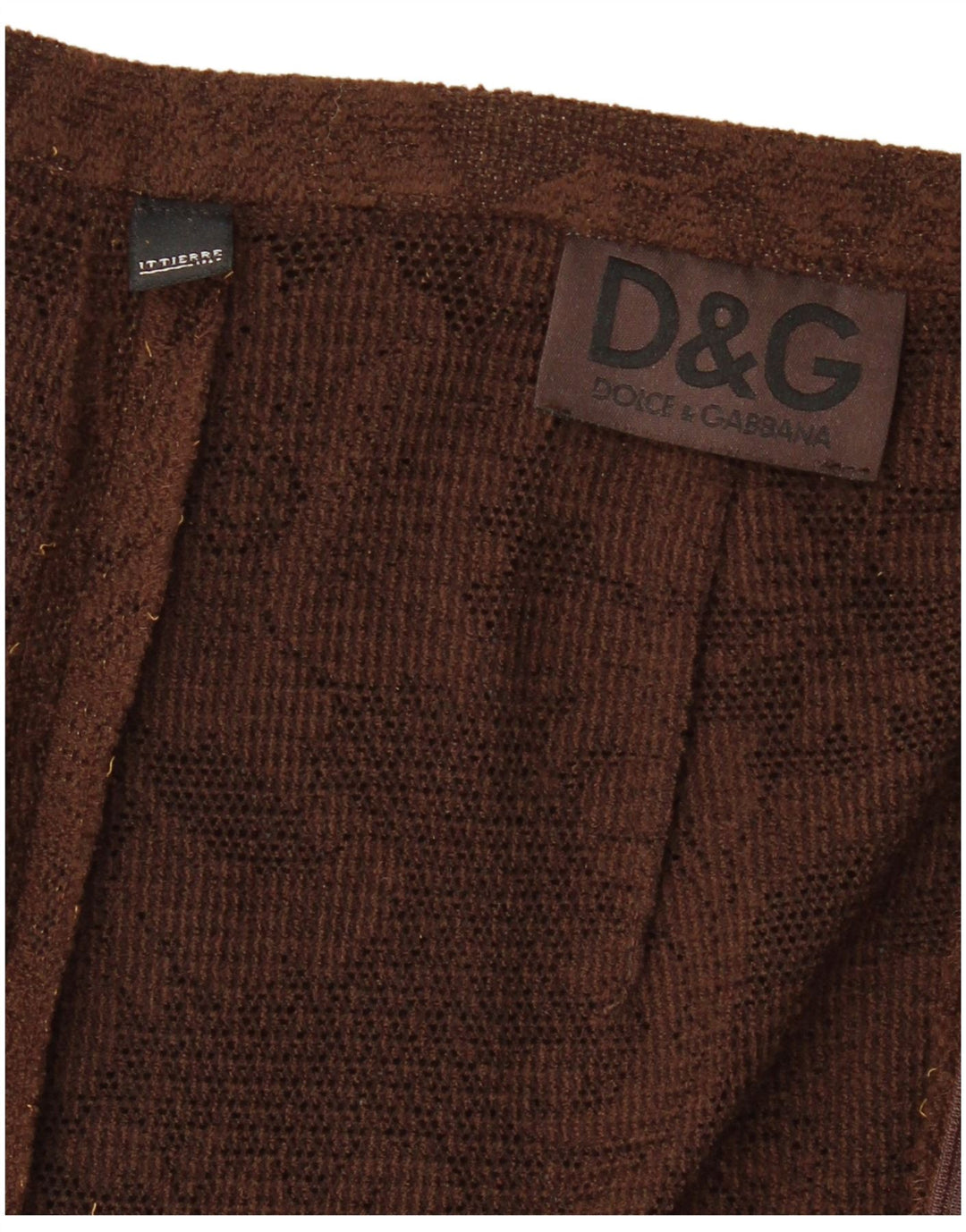 DOLCE & GABBANA Jupe longue en tricot pour femme W26 Petit motif floral marron