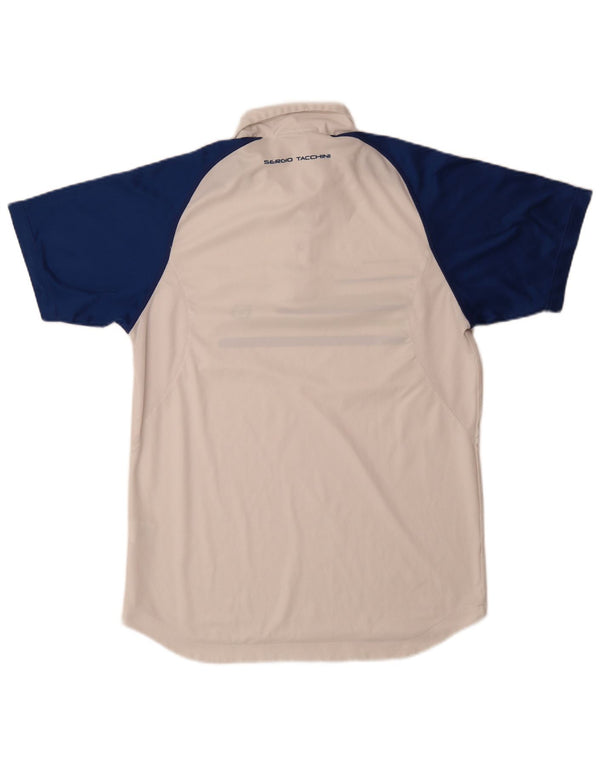 Sergio Tacchini Polo Homme Grand Blanc Colorblock Polyester