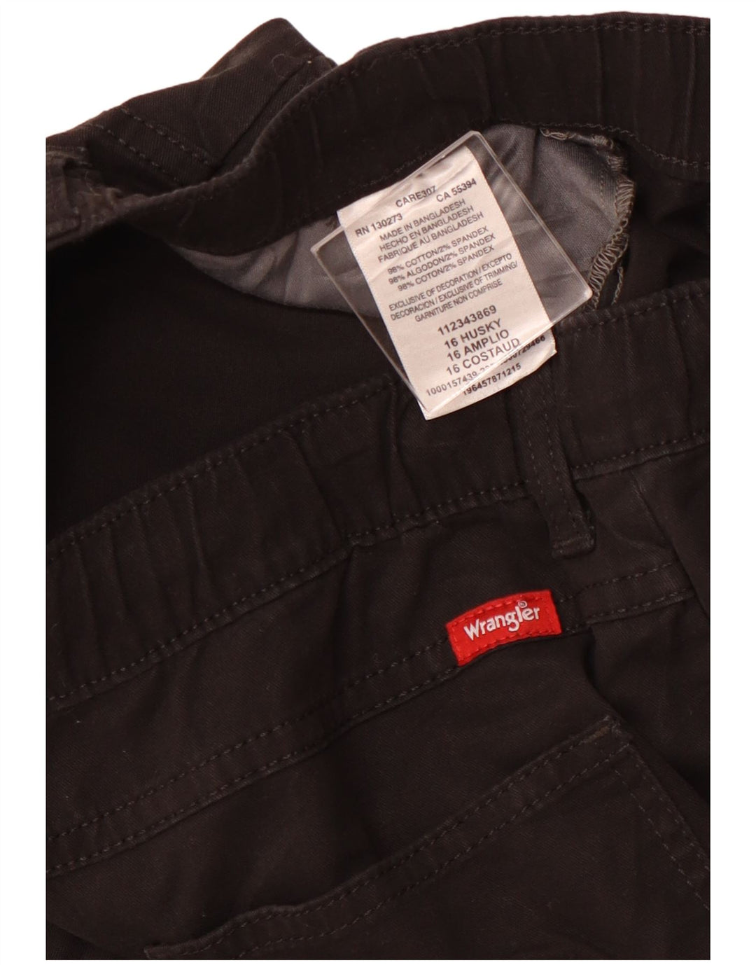 WRANGLER Pantalon Cargo Joggers Garçon 15-16 ans W32 L27 Coton Noir