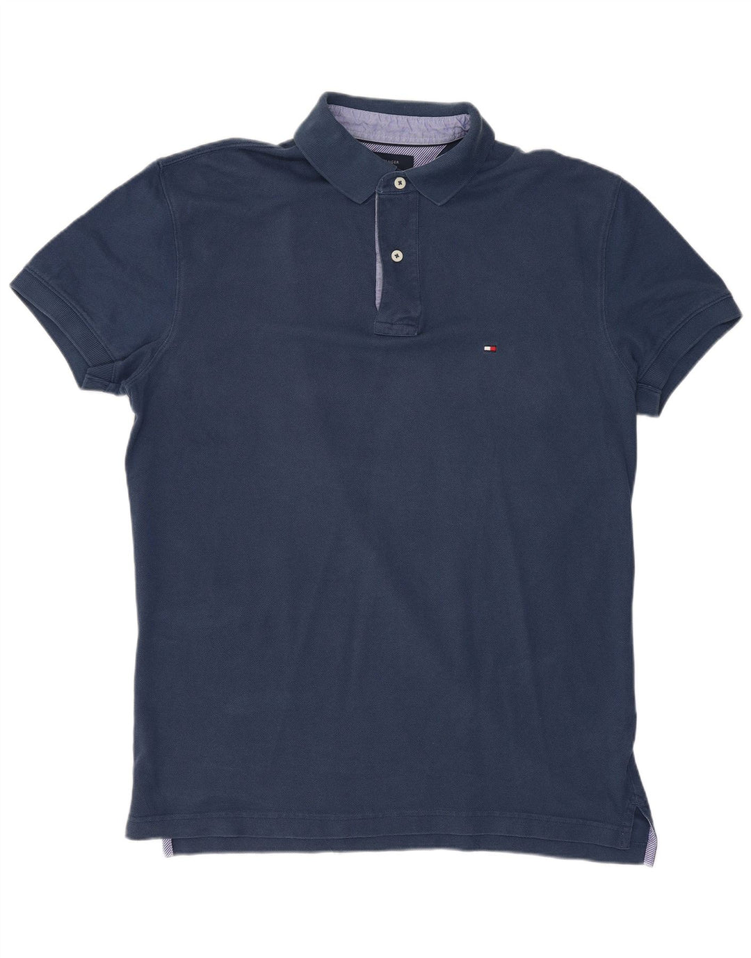 TOMMY HILFIGER Polo Homme Bleu Marine Moyen Coton