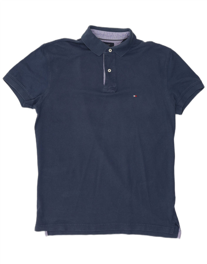 TOMMY HILFIGER Polo Homme Bleu Marine Moyen Coton