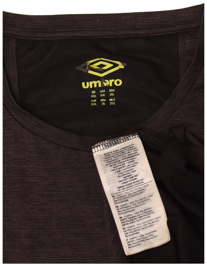 Umbro T-Shirt Homme Top 2XL Gris Colorblock Polyester