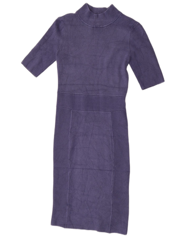 Guess Robe pull à manches courtes pour femme UK 8 Petite rayonne violette