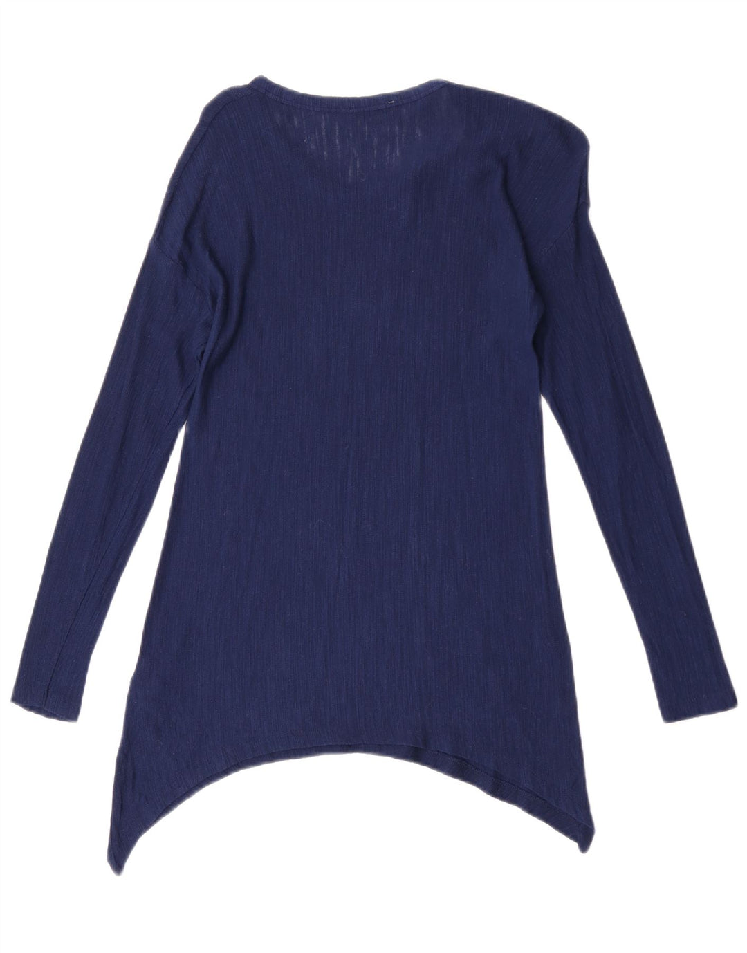 Zara Femme Tunique Asymétrique UK 10 Small Bleu Viscose