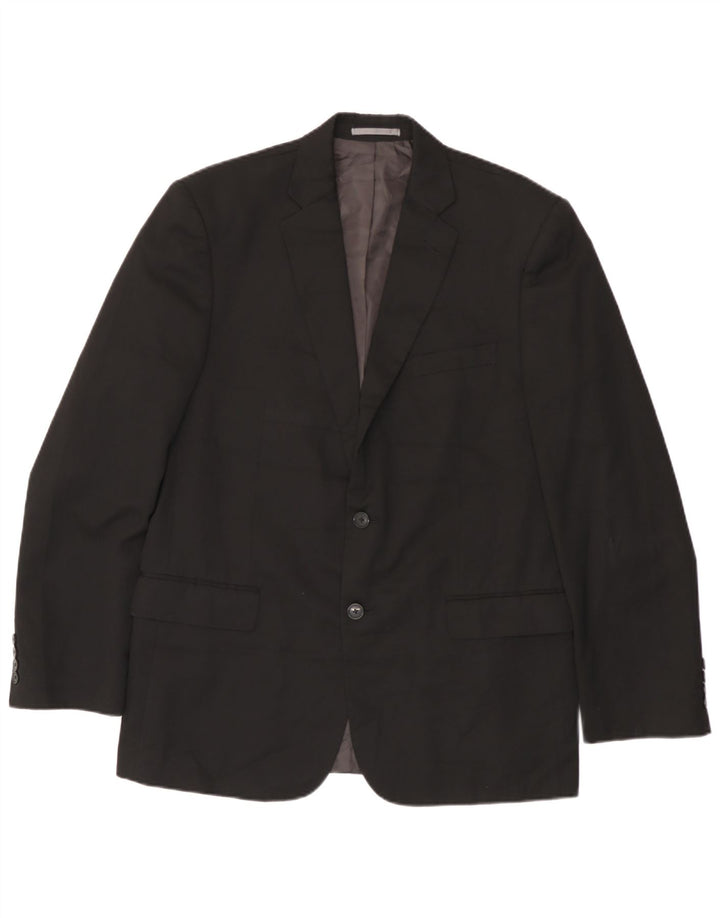 Marks & Spencer Veste blazer longue à 2 boutons pour homme UK 42 Large Noir