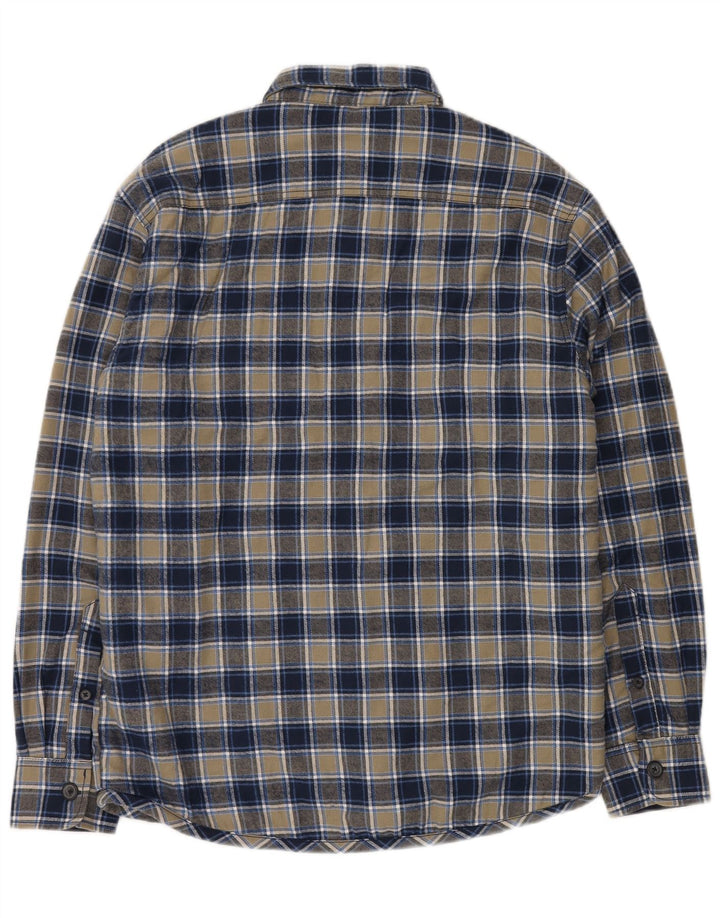 CAMARGUE Chemise Lumberjack Flanelle Homme Bleu Marine Moyen Carreaux Coton