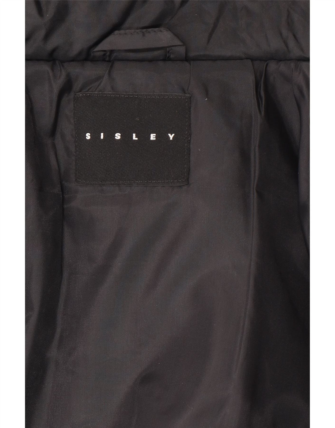 Sisley Femme Veste Courte Oversize Rembourrée UK 14 Medium Noir Polyamide