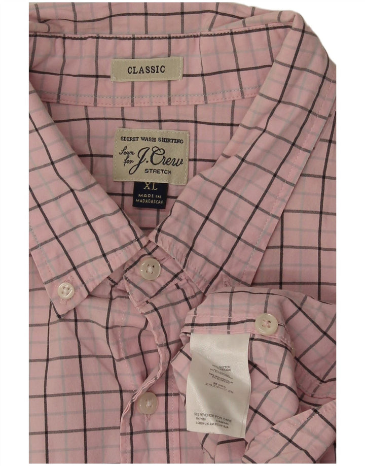 J. Crew Chemise classique pour homme XL en coton à carreaux roses