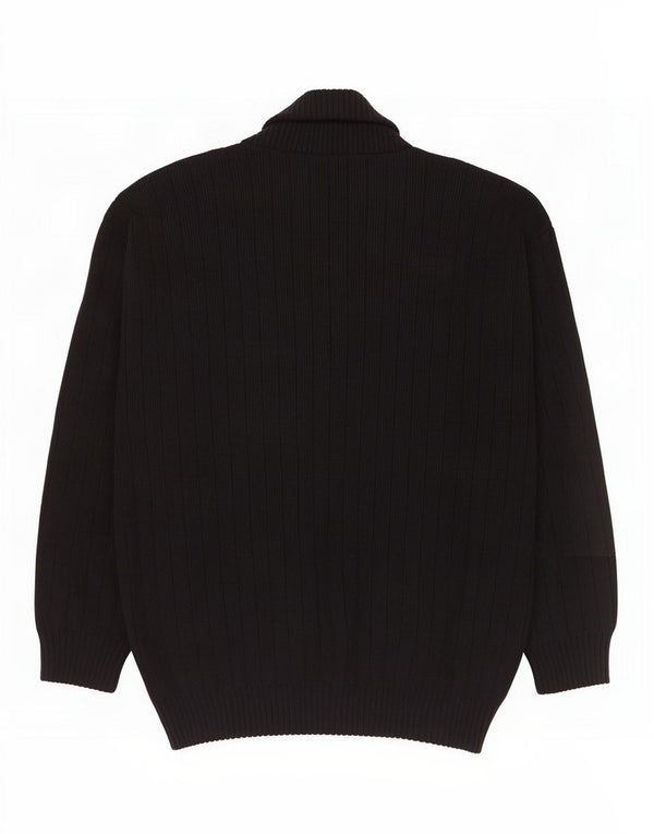 Finnegan Cardigan pour homme en acrylique Fair Isle Noir Taille L