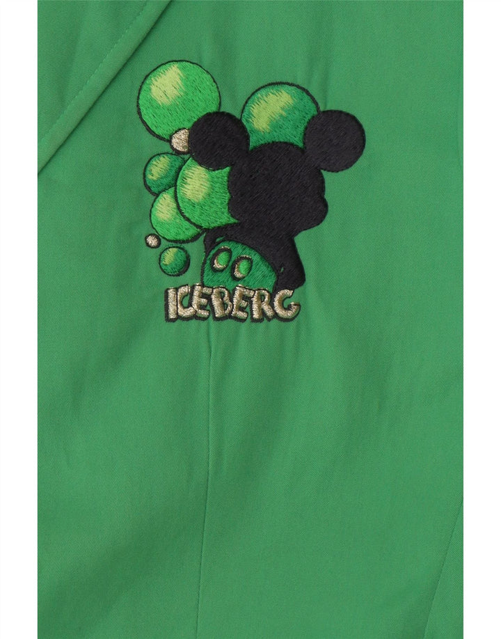 Iceberg Veste blazer graphique Mickey Mouse pour femme IT 46 Large Vert