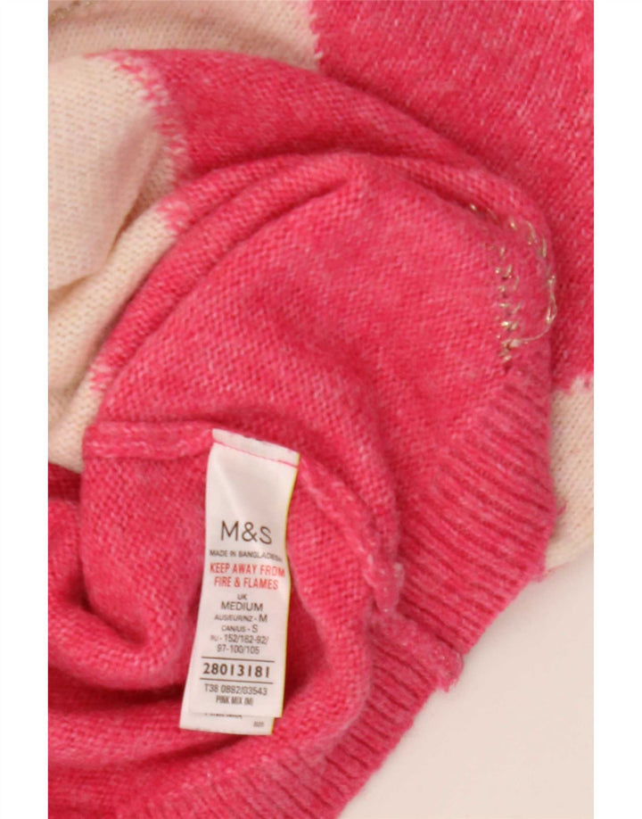 Marks & Spencer Pull col roulé pour femme UK 14 Rose moyen