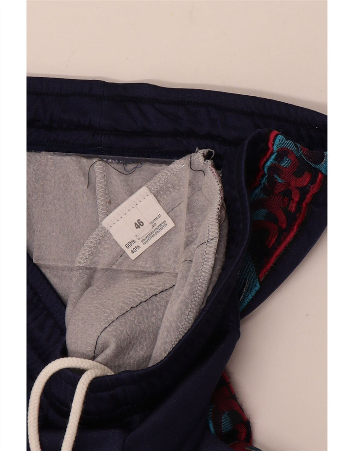 ASICS Pantalon de survêtement graphique pour femme IT 46 Large Bleu Marine Polyamide