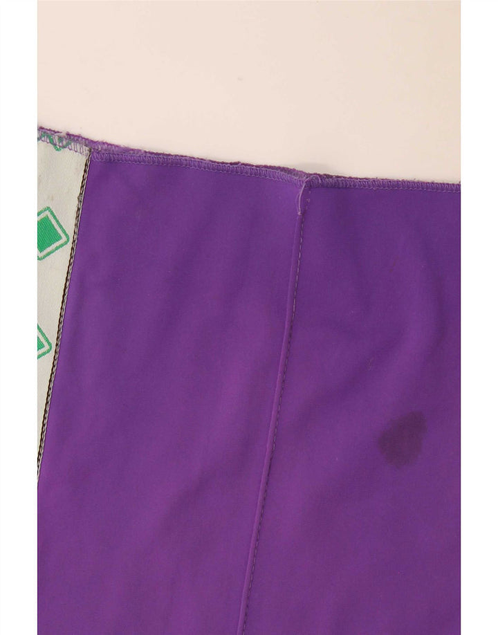 Pantalon de survêtement graphique vintage pour hommes, color block violet moyen