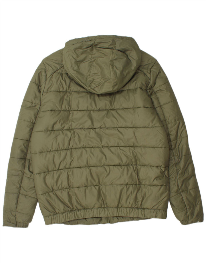 Nike Veste matelassée à capuche pour homme UK 38 Kaki moyen Polyester