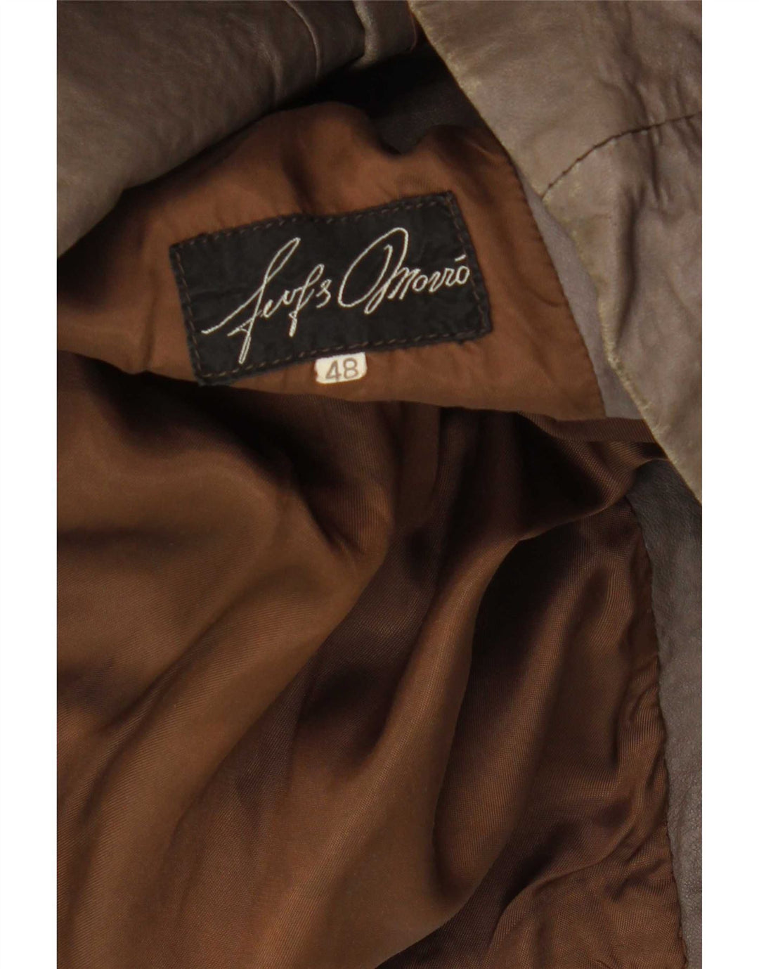 veste en cuir femme vintage IT 48 XL Marron