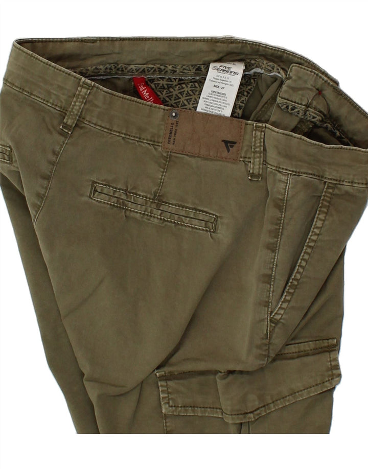 FRED MELLO Womens Slim Cargo Trousers W30 L28 Khaki Cotton Vintage Fred Mello and Second-Hand Fred Mello from Messina Hembry 