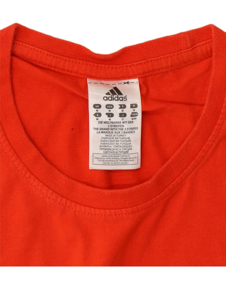 Adidas T-Shirt Graphique Homme Rouge Moyen Coton