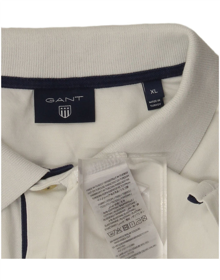 Gant Polo Homme XL Blanc Coton