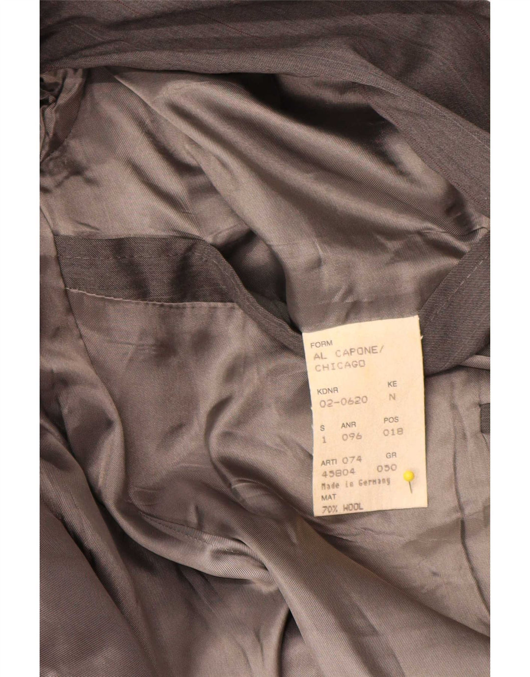 Hugo Boss Veste blazer croisée à double boutonnage IT 50 en laine à rayures grises