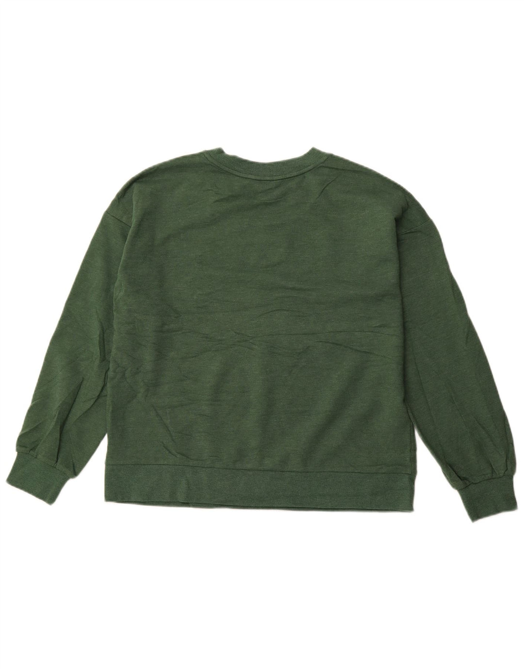 EDDIE BAUER Sweat-shirt pour femme UK 14 en coton vert moyen