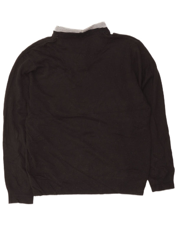 Pierre Cardin Pull Col Polo Homme XL Noir Acrylique