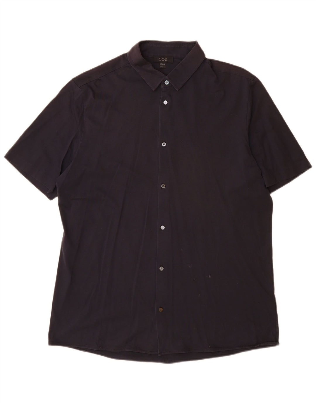 Cos Chemise à Manches Courtes Homme Grand Bleu Marine Coton