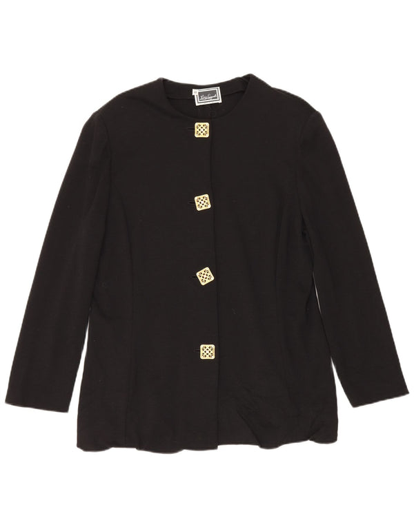 Luisa Spagnoli Veste Blazer 4 Boutons Femme IT 48 XL Acétate Noir