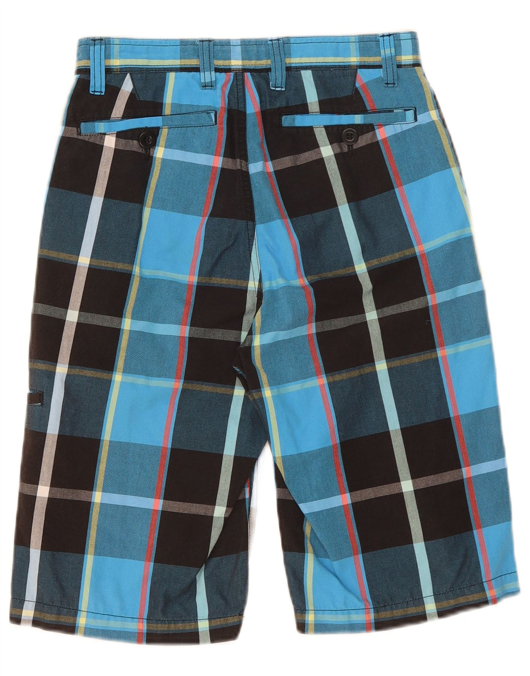 Vans Short cargo homme petit W28 coton à carreaux bleu