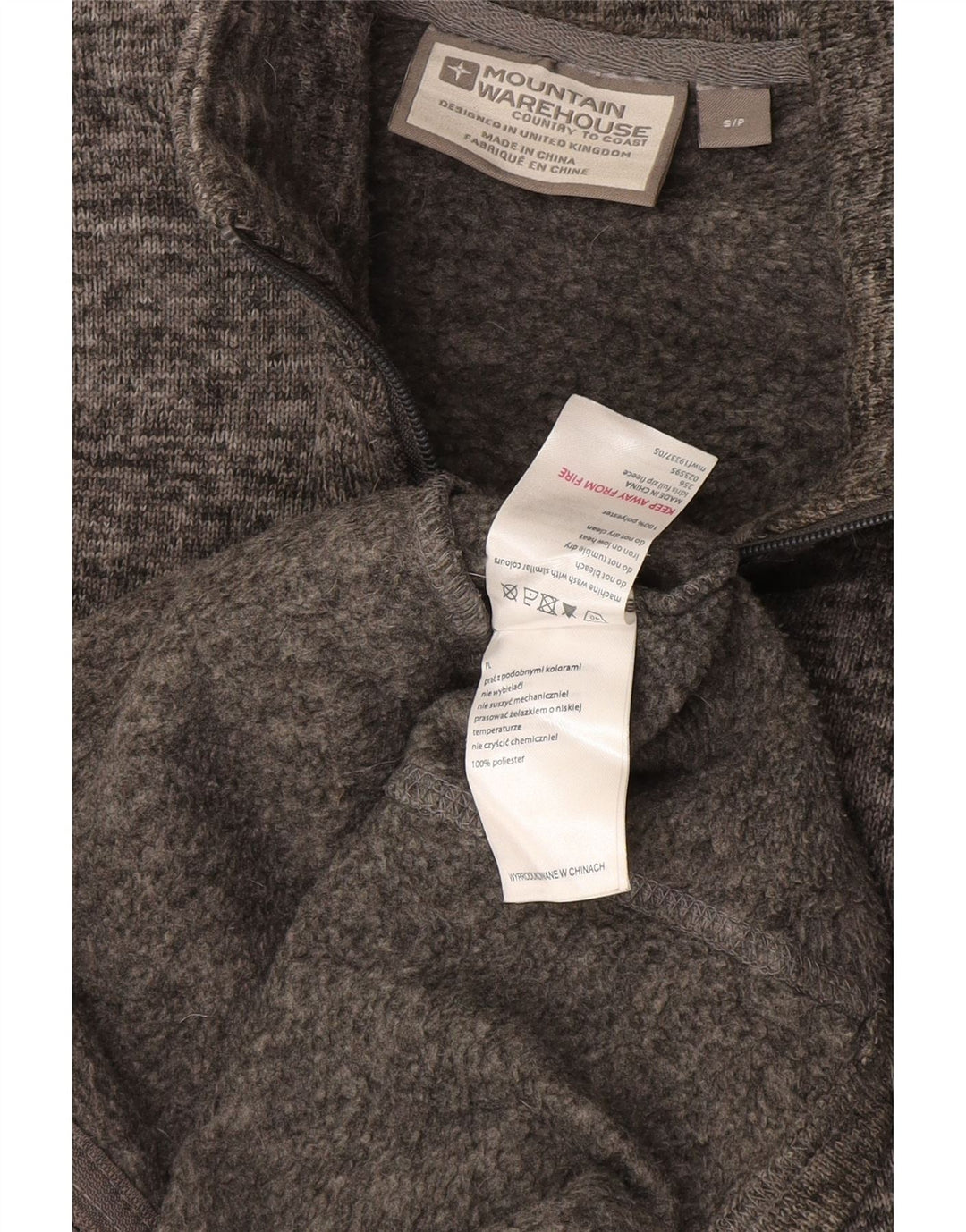 Mountain Warehouse Veste de survêtement pour homme en polyester moucheté Petit gris