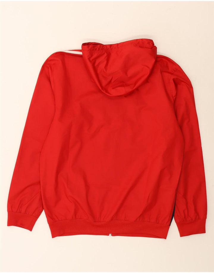 Adidas Veste de survêtement à capuche pour homme Rouge moyen Polyester colour block