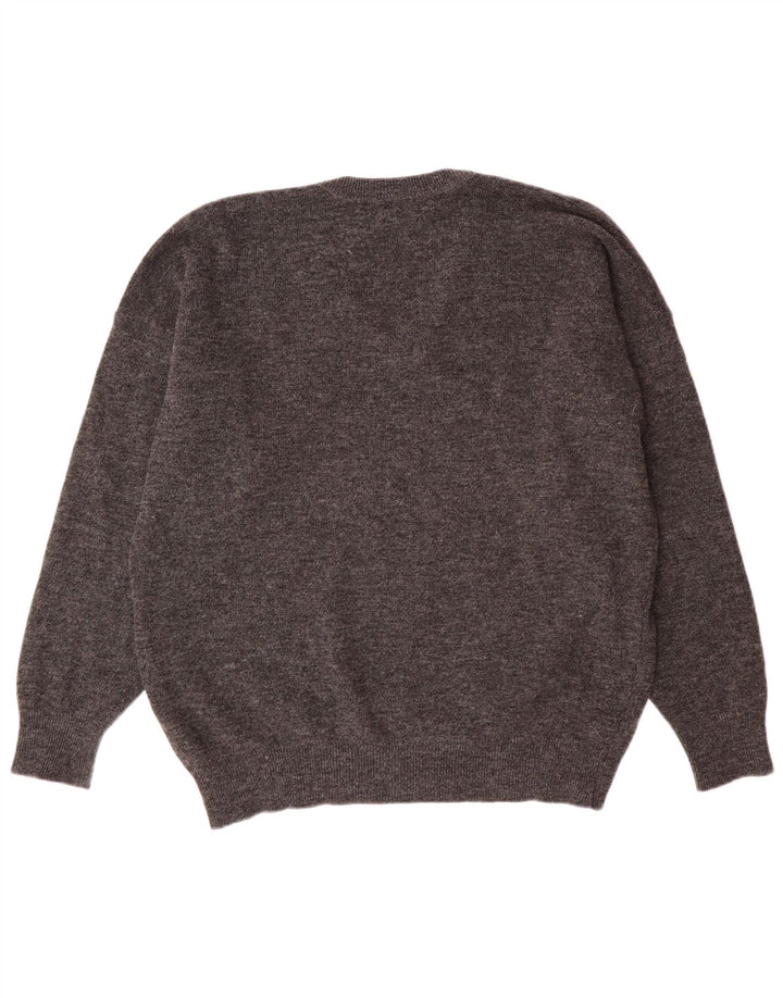Lacoste Pull col V pour homme Taille 7 2XL Laine grise