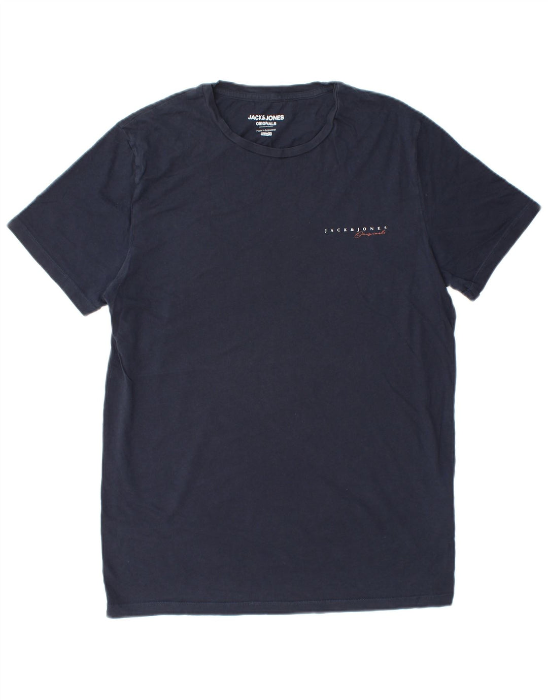JACK & JONES T-shirt coupe classique pour homme, grand, bleu marine, en coton