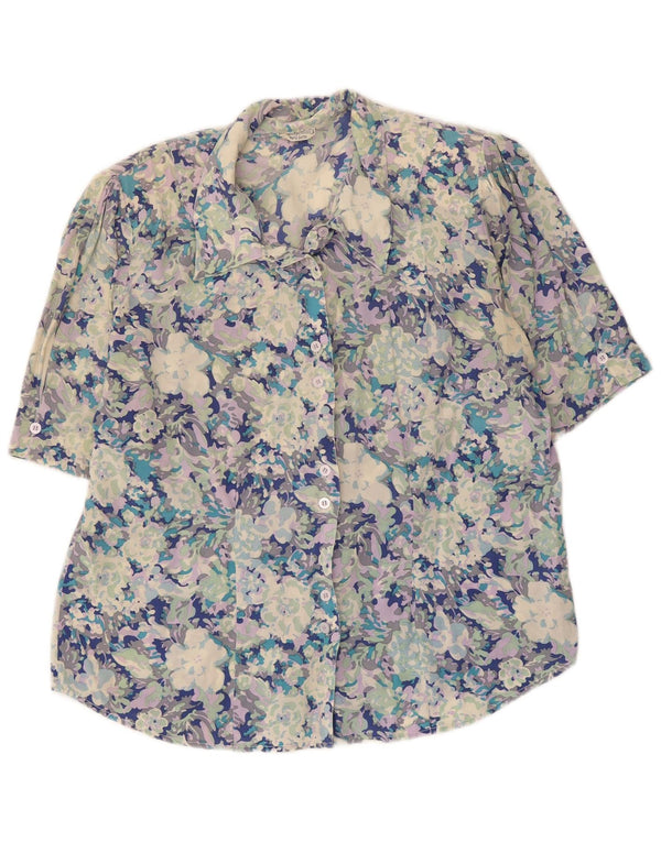 Diana Bentall's Womens Shirt Blouse UK 16 Grand Floral Multicolore