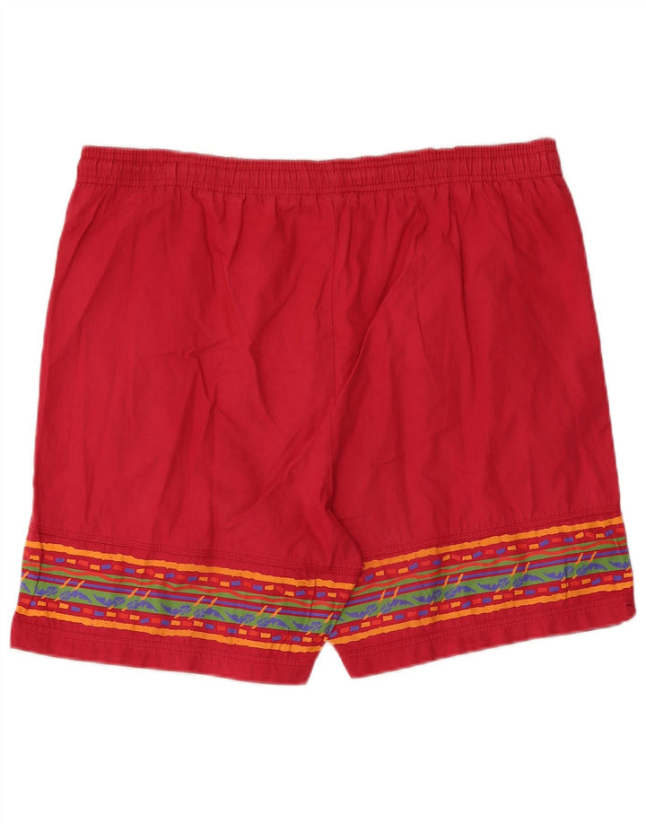 Puma Short de Sport Homme Rouge Large Coton Géométrique