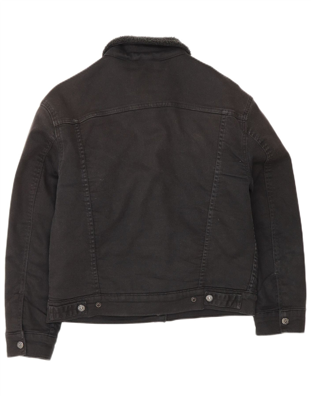 Levi's Veste Sherpa Denim Femme UK 10 Petit Noir Coton