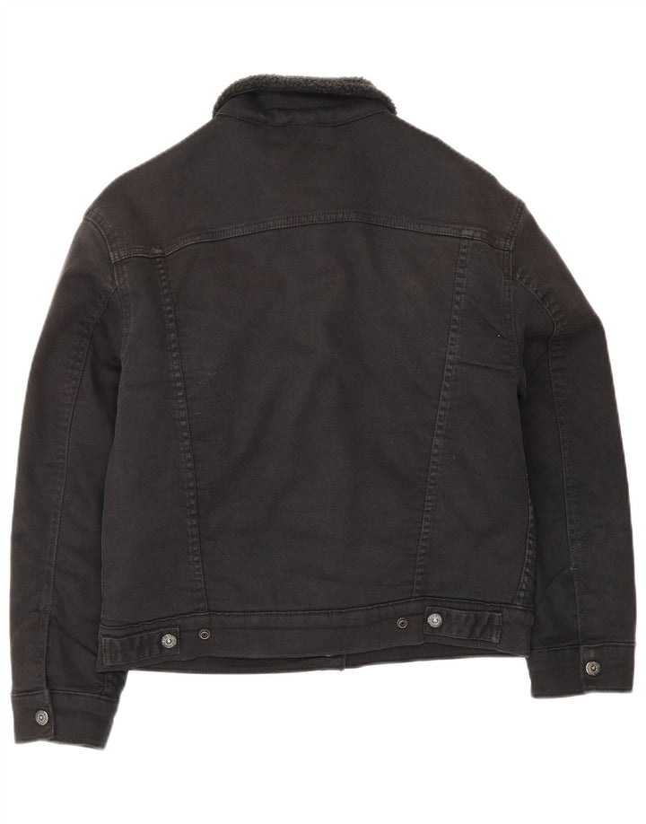 Levi's Veste Sherpa Denim Femme UK 10 Petit Noir Coton