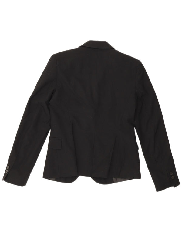 Zara Veste Blazer 1 Bouton Femme EU 36 XS Noir Polyester
