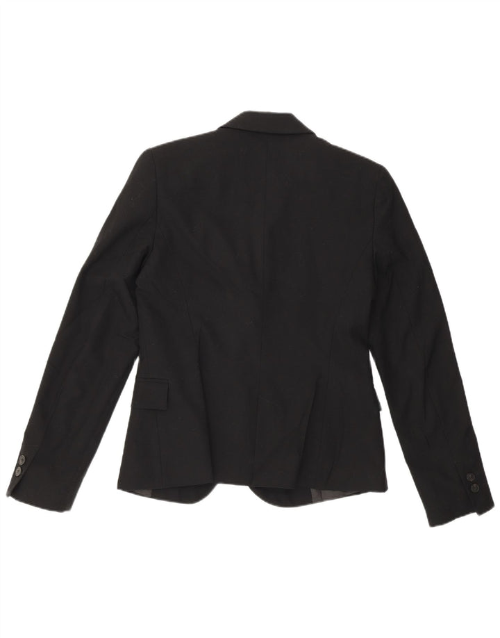 Zara Veste Blazer 1 Bouton Femme EU 36 XS Noir Polyester