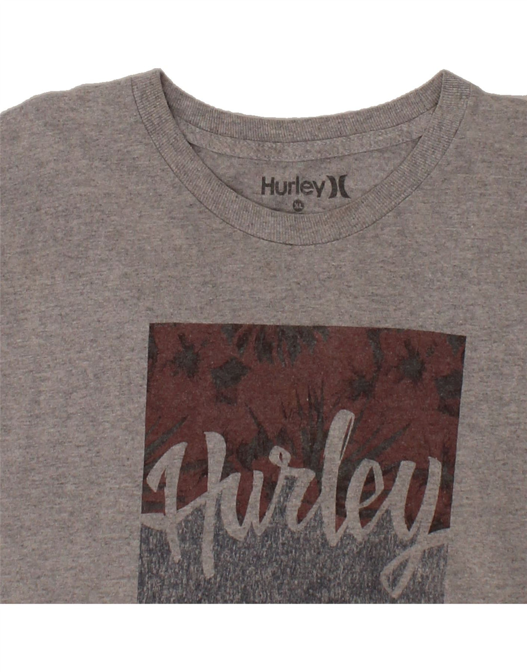 HURLEY Mens Graphic T-Shirt Top XL Grey Vintage Hurley and Second-Hand Hurley from Messina Hembry 