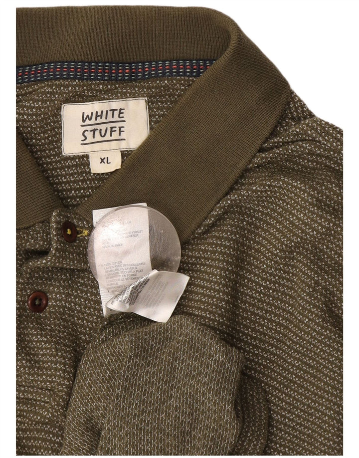Polo Homme White Stuff XL Kaki Rayé Coton