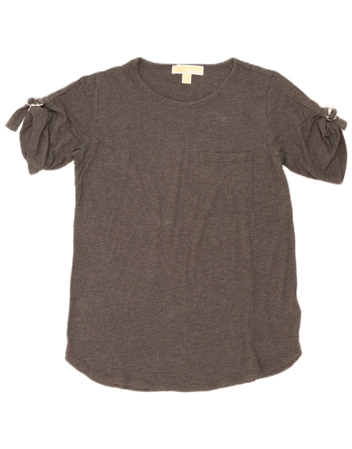 Michael Kors T-shirt pour femme UK 10 Small Gris Viscose