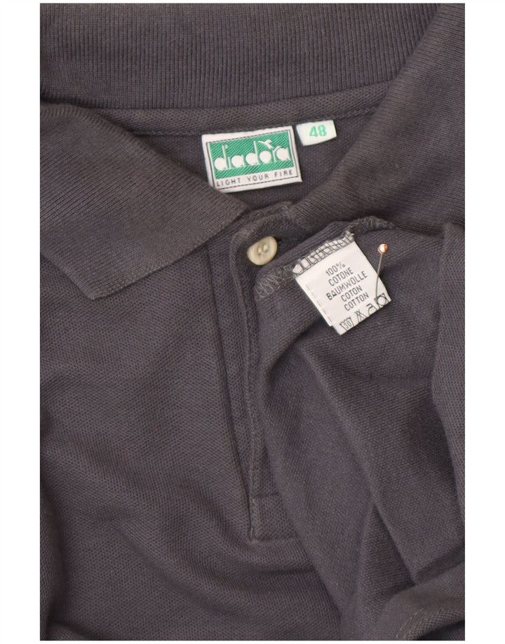 DIADORA Polo à Manches Longues Homme IT 48 Gris Moyen Coton