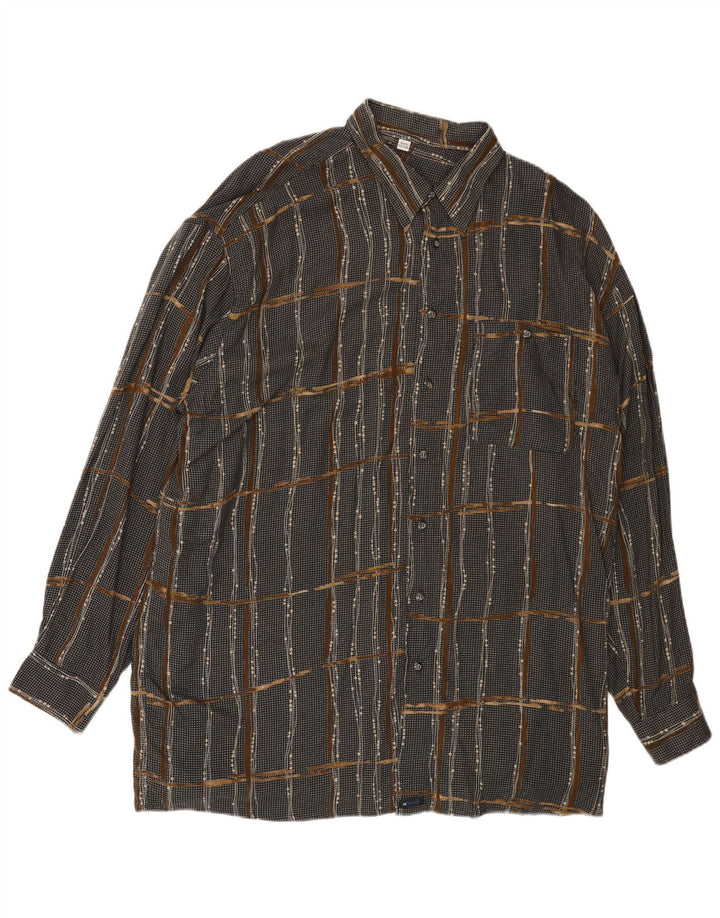 Jupiter Chemise Homme Taille 45 2XL Gris Carreaux Viscose