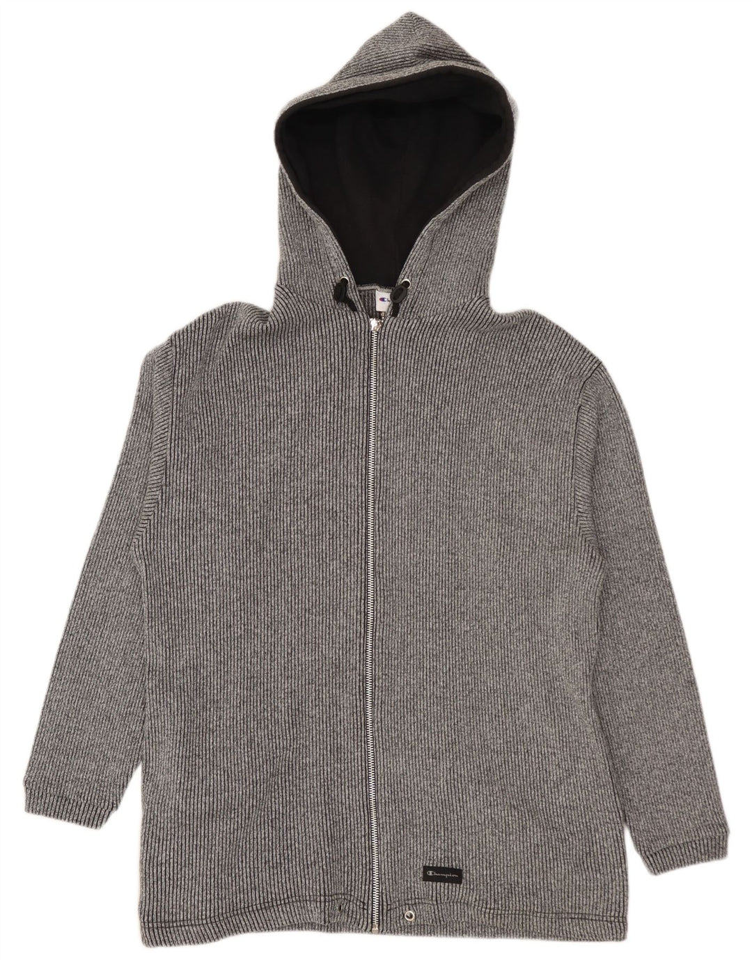 Champion Pull à Capuche Zippé Homme Gris Moyen Coton