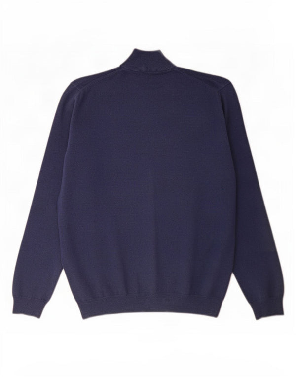 Massimo Dutti Pull col zippé pour homme en laine bleu marine 2XL