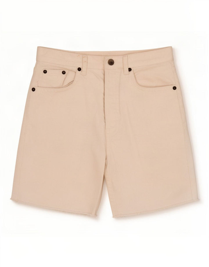 Topshop Short en Jean Femme W28 Polyester Blanc Moyen