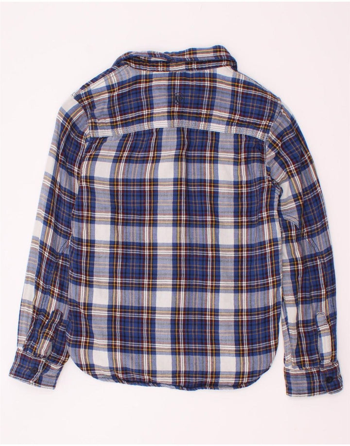 Chemise en flanelle Fat Face pour garçon 8-9 ans en coton à carreaux bleu marine