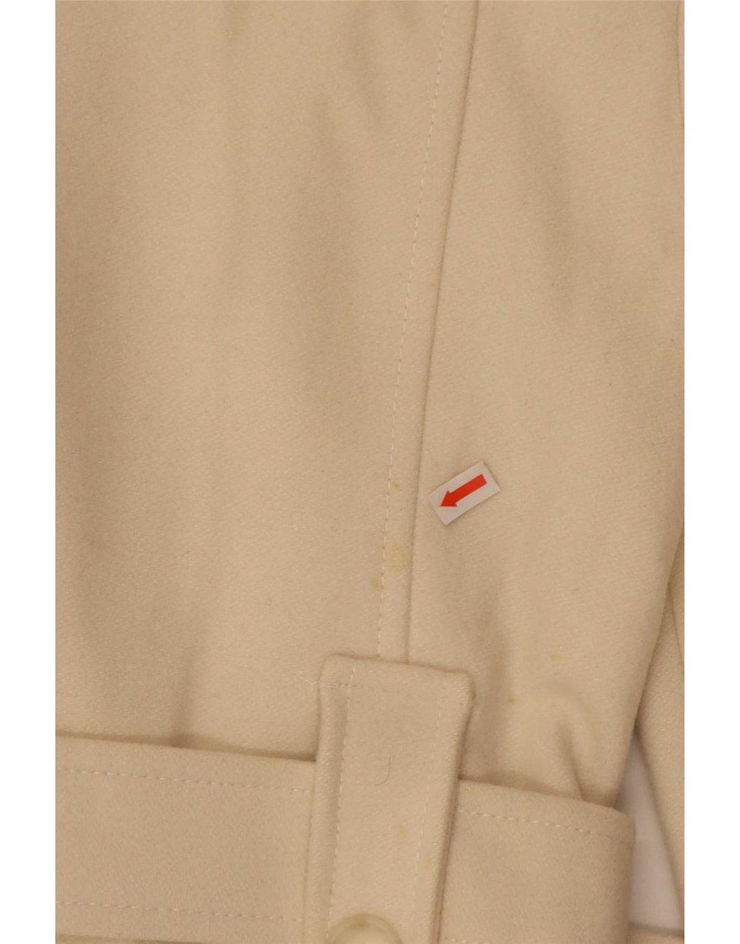 Benetton Manteau Croisé Femme IT 40 Petite Laine Beige