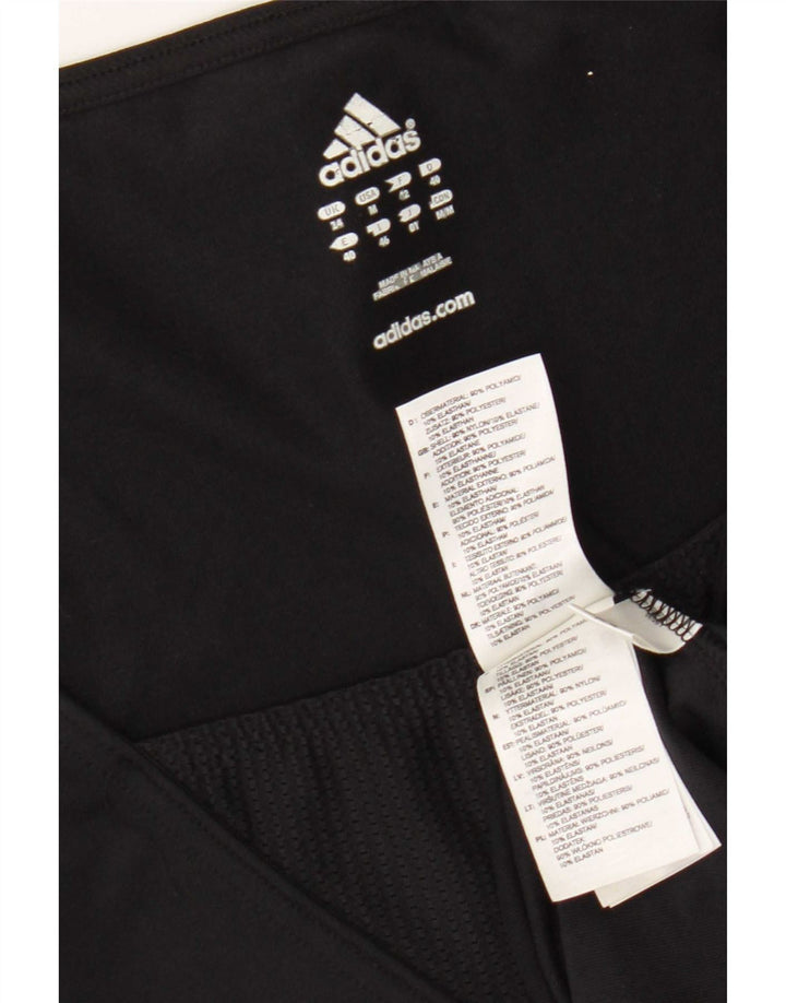 Adidas Climalite Vest Top UK 14 Medium Noir Colorblock Polyester