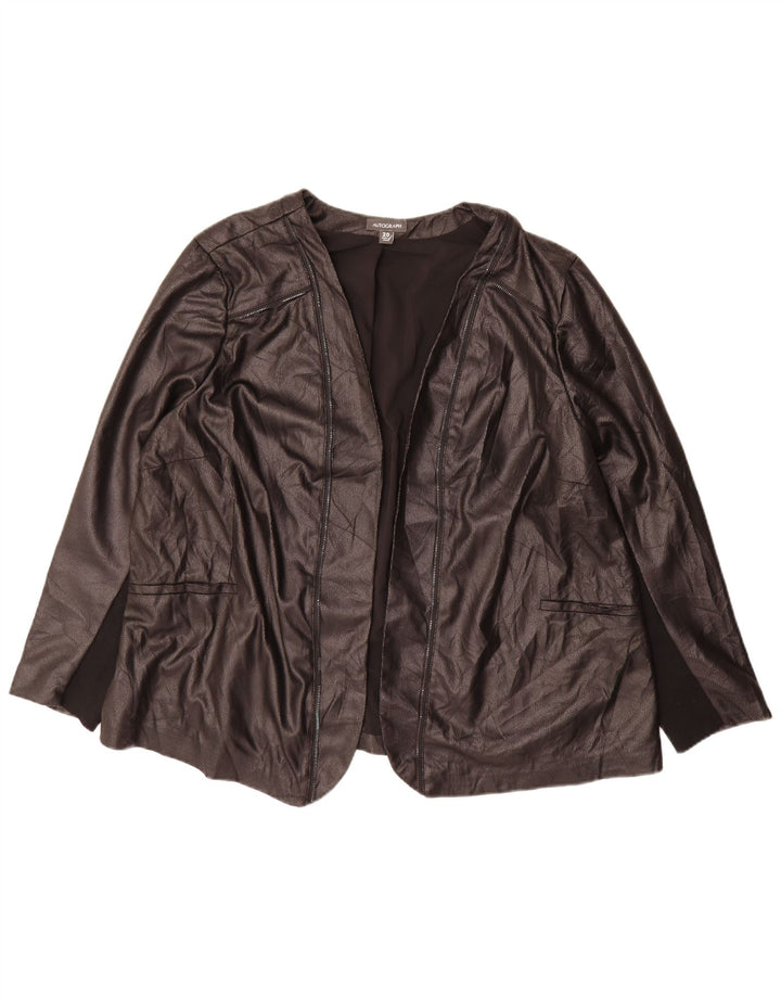 Marks & Spencer Veste blazer ouverte autographe pour femme UK 20 2XL Noir